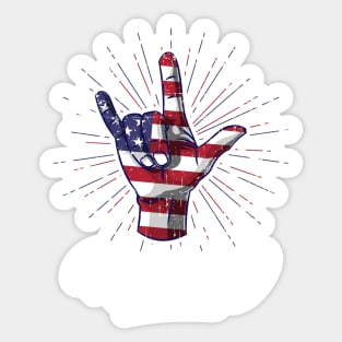 Love Merica Patriotic Independence Day Shirt 4th of July Sticker